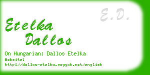 etelka dallos business card